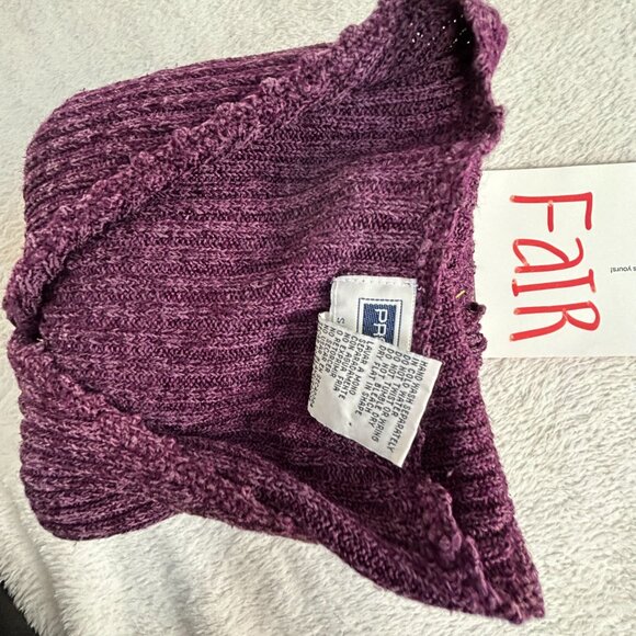 Prophecy By Sag Harbor Womens Purple Knit Cardigan Sweater 2X Silk Blend Buttons - Picture 9 of 9